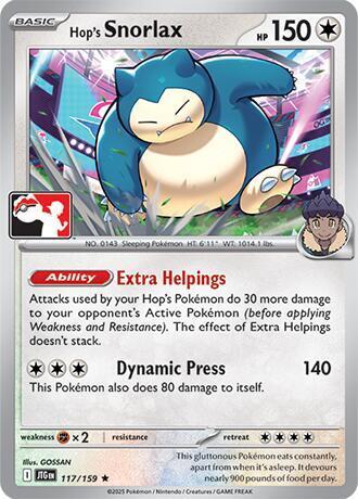 Journey Together Hop's Snorlax [Prize-Pack] Pokémon card